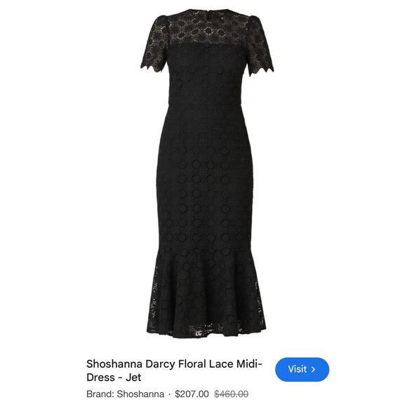SHOSHANNA DARCY EVENING LACE DRESS ELEGANT STYLE FORMAL EVENT WOMEN SIZE 6 - Picture 3 of 11